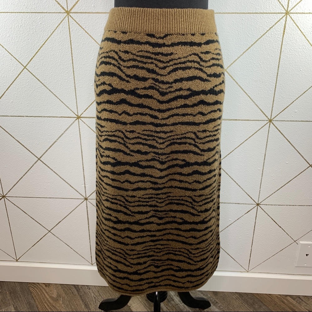 Lou & Grey Cyprus Tiger Stripe Midiskirt Size XS